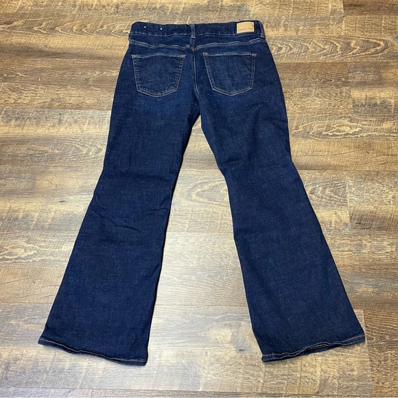 American Eagle Jeans Curvy Kick Boot Dark Wash Womens 10 Short Center Seam Blue - Picture 3 of 10